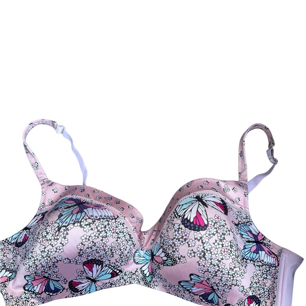 Dresses Lingerie Floral Butterfly Print Pink Bra Size 44DD